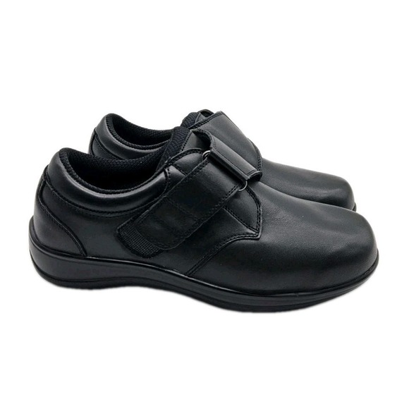 Orthofeet Shoes - EUC Orthofeet Arcadia 810 US 8.5 X-Wide 2E Black Leather Diabetic Comfort Shoes